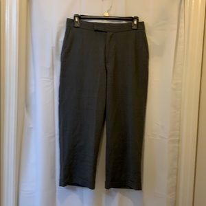 GAP Sz6 Dark Grey Dress Cuffed Crop Pants